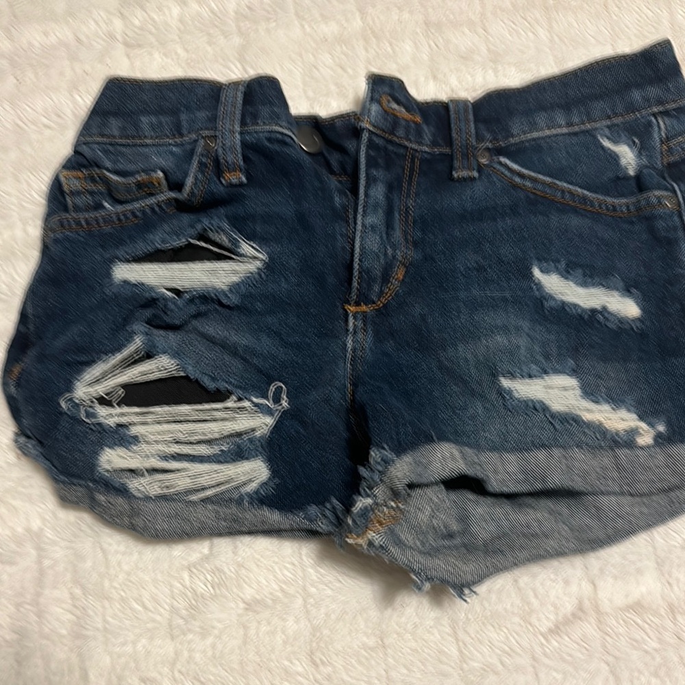 Distressed Denim Shorts